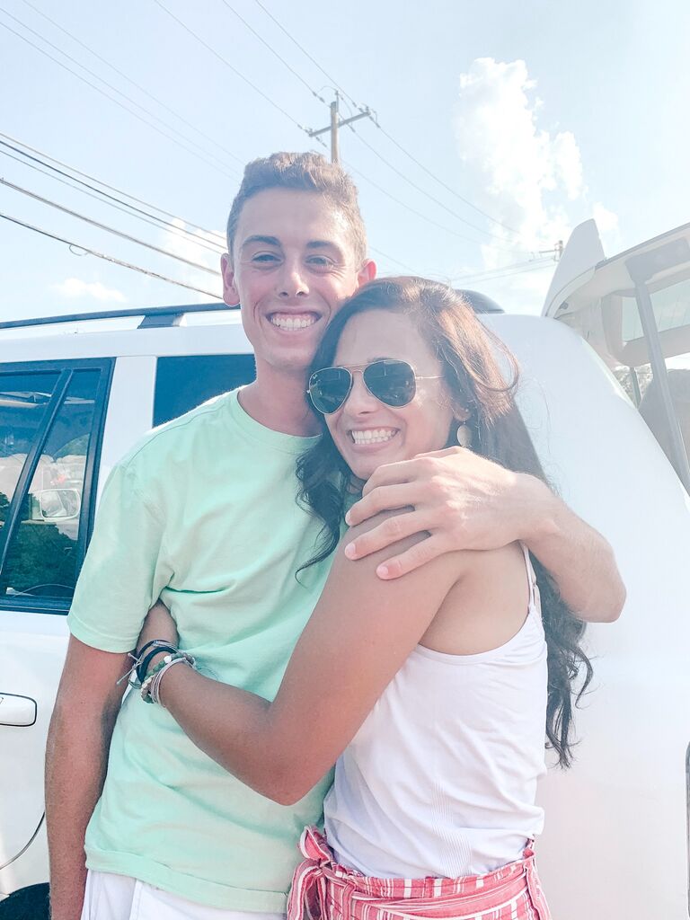 We started dating the summer of 2019, one of our first pictures together at a Dan & Shay concert.