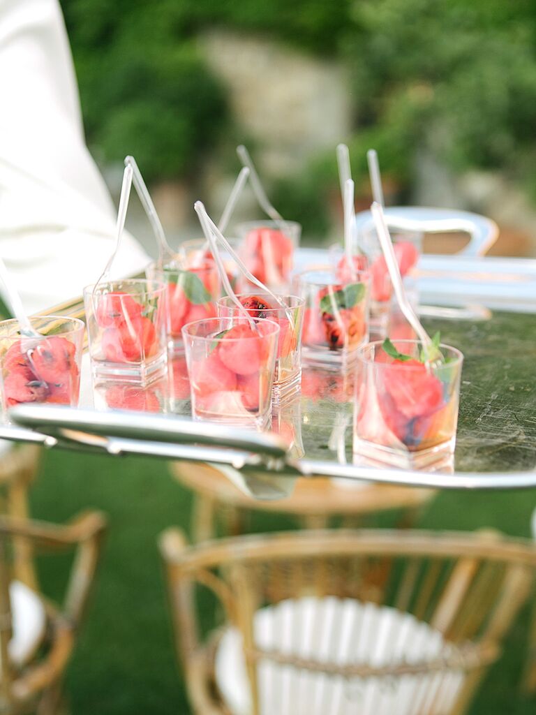Watermelon wedding appetizers