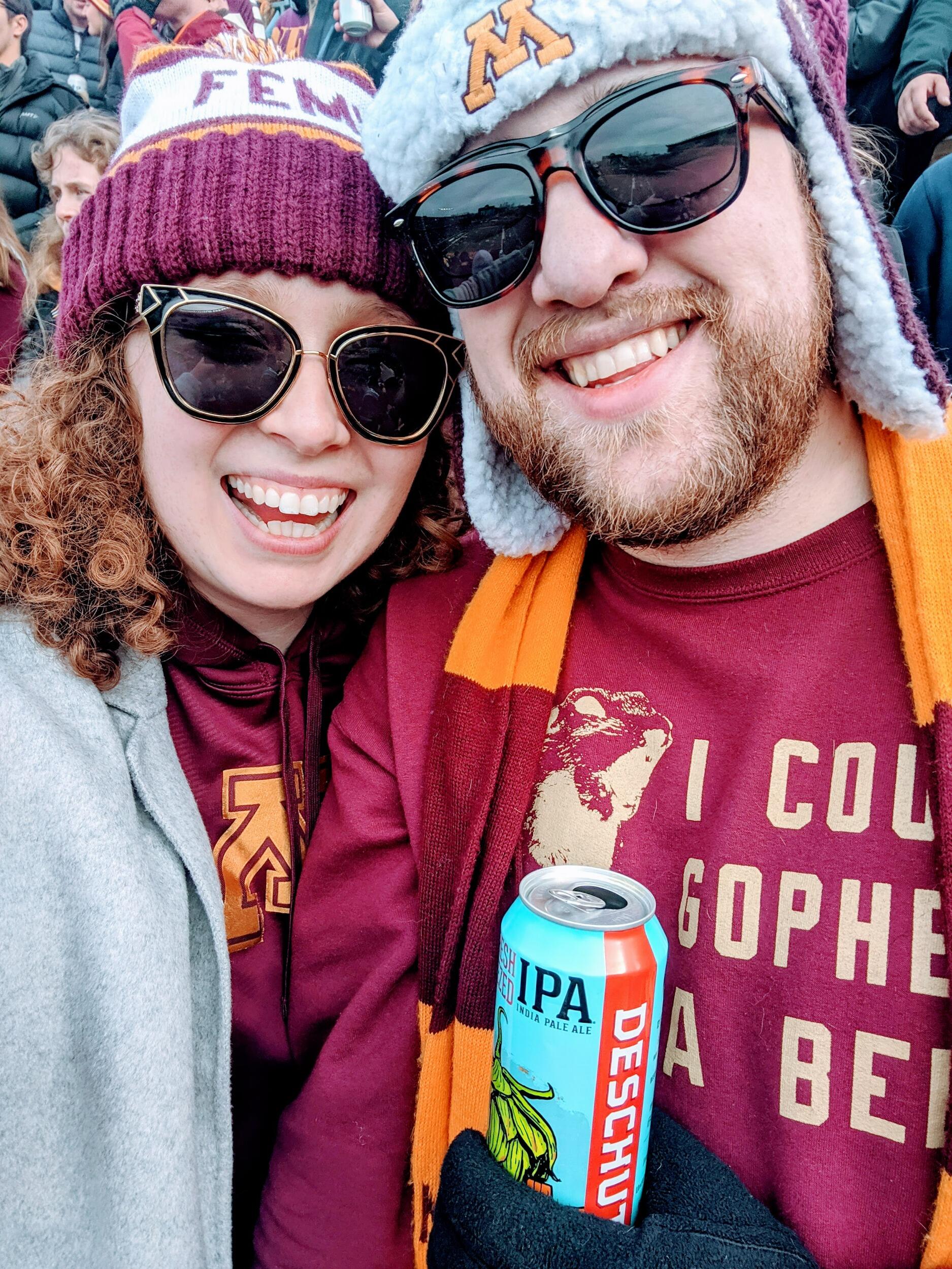 9-0 Gopher Game! Gophers beat Pen State! This was a game for the books, close right up until the end, and chearing on our gophers with all our friends. 