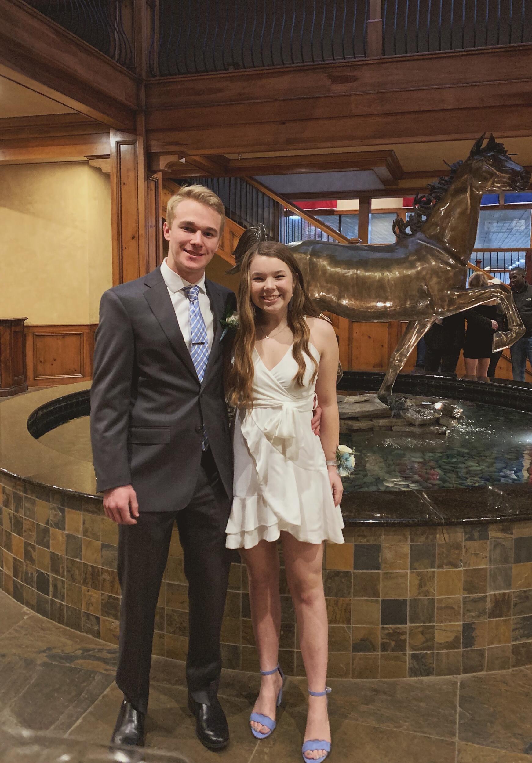 High school dances, we had started dating a few months before this!