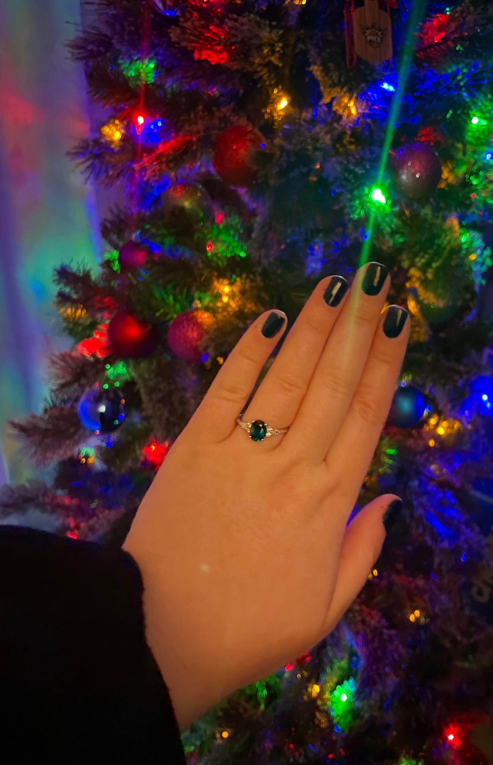 Ben proposed at home. We were surrounded by our boys. The ring is an emerald, which is Cathryn's birth stone. We got to celebrate with a nice dinner. 