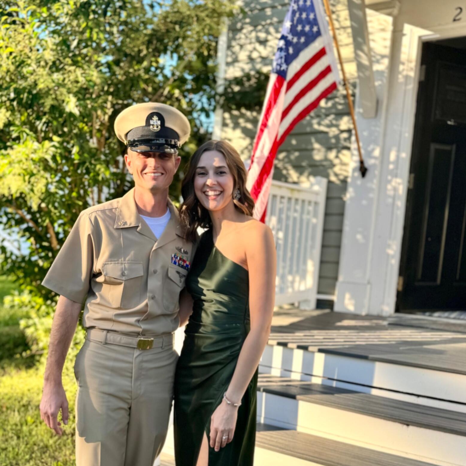 Celebrating his accomplishments at Khaki Ball.