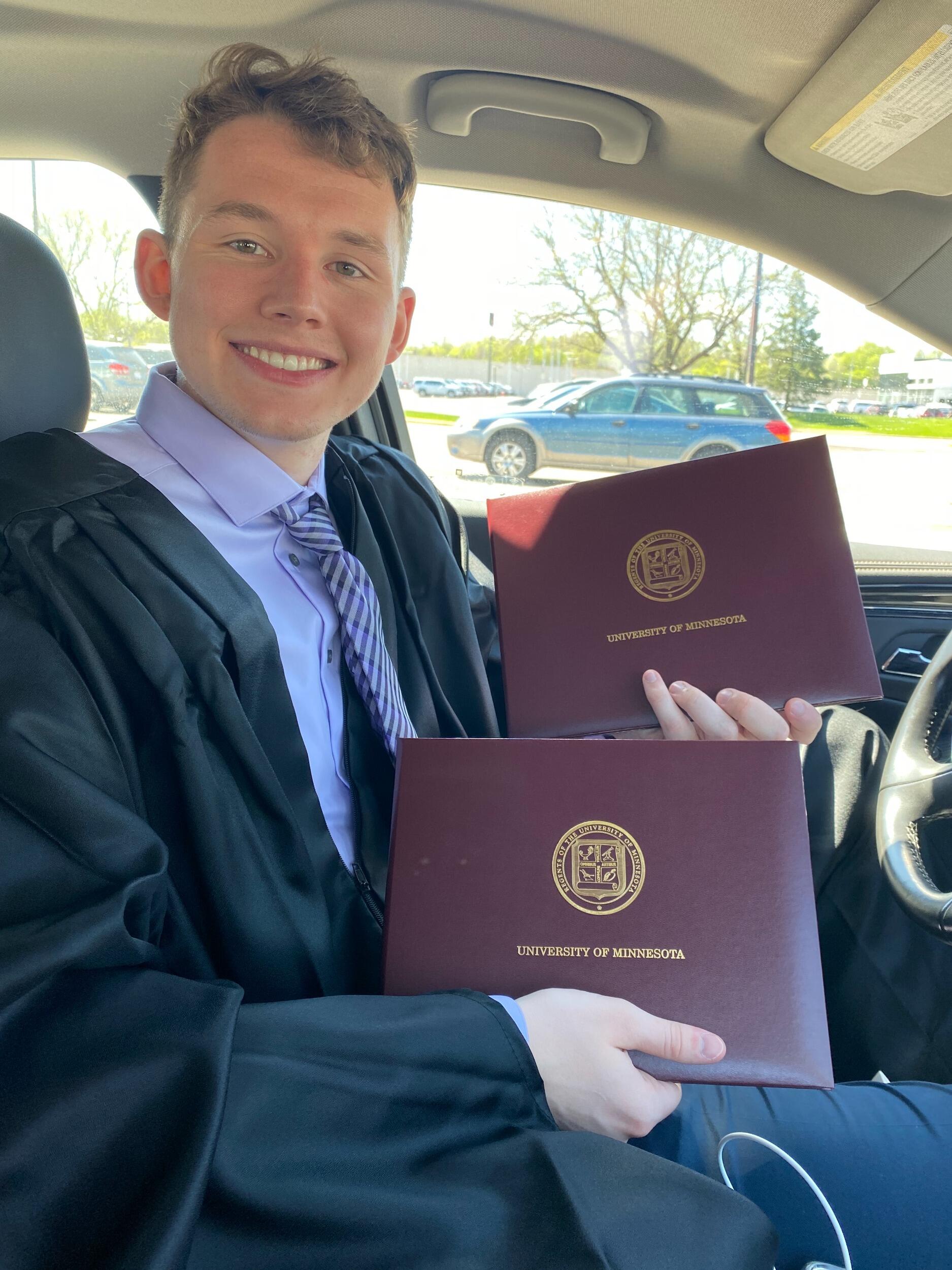 Michael graduates from The Carlson School of Business at The University of Minnesota with a Master's in HR and an MBA.