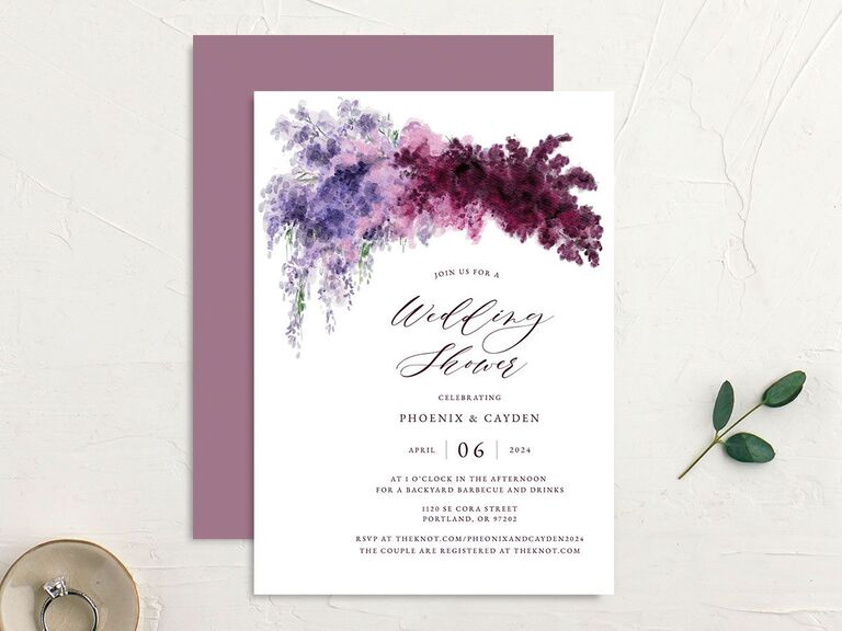 Floral wedding shower invitation design