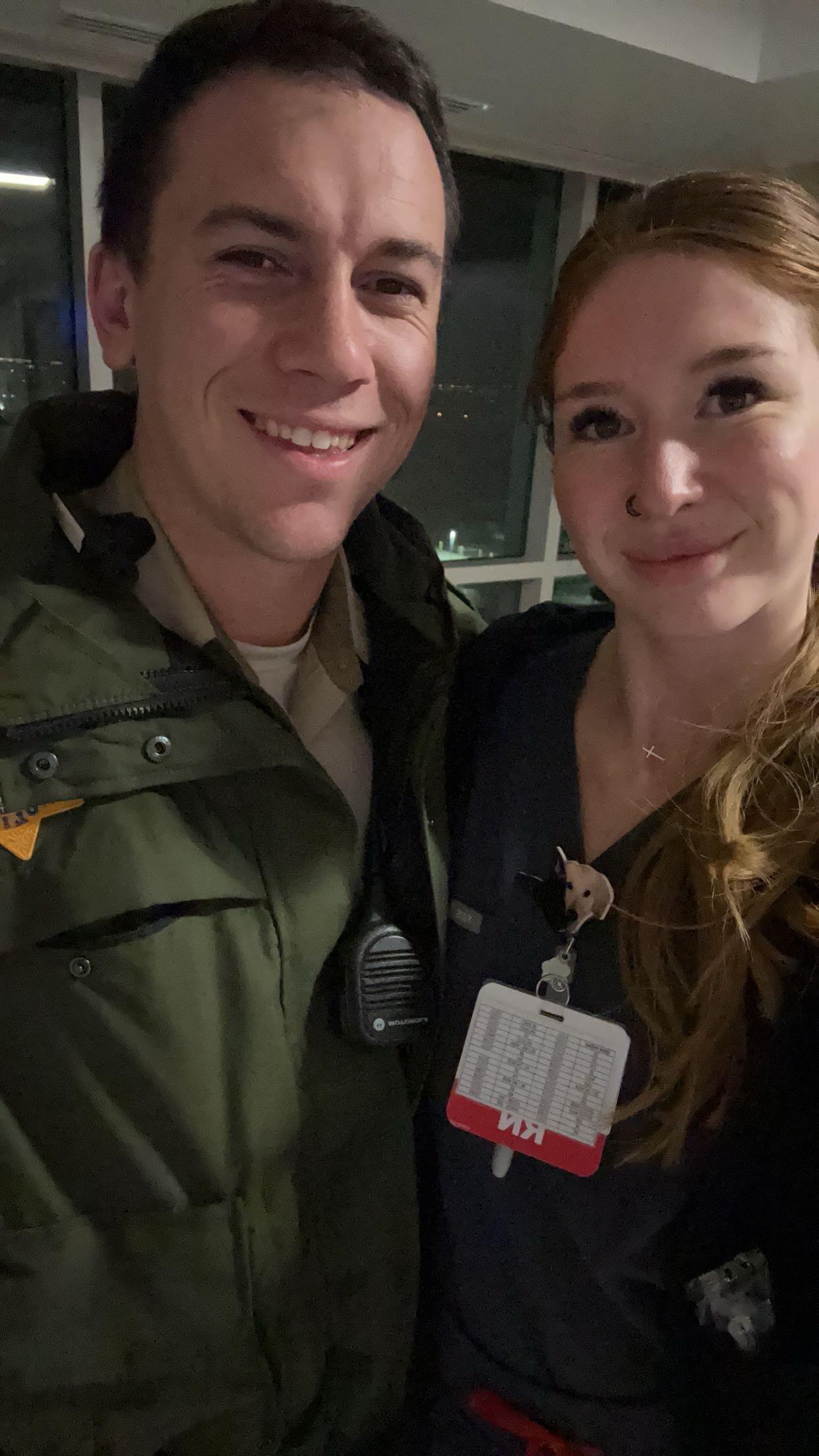Valentine's Day! Officer McGhie & Elizabeth RN    