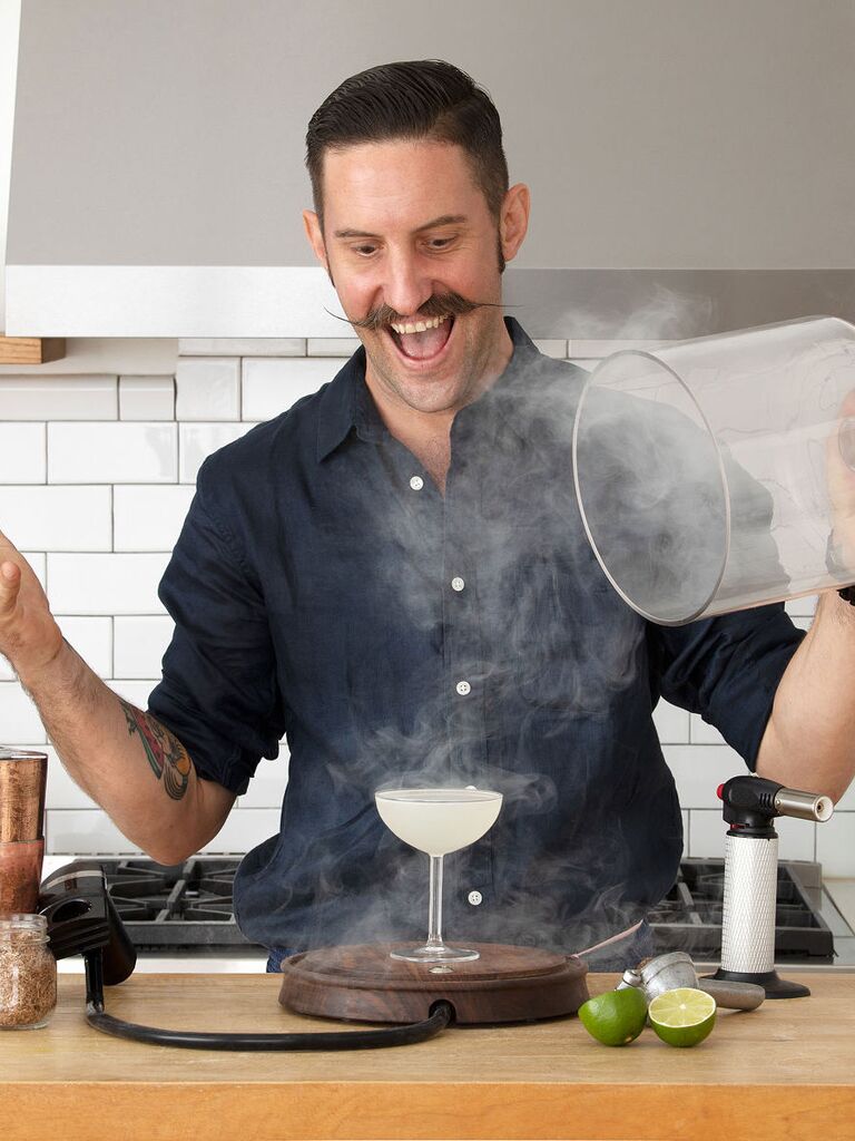 Uncommon Experiences smoked cocktail class gift idea for husband