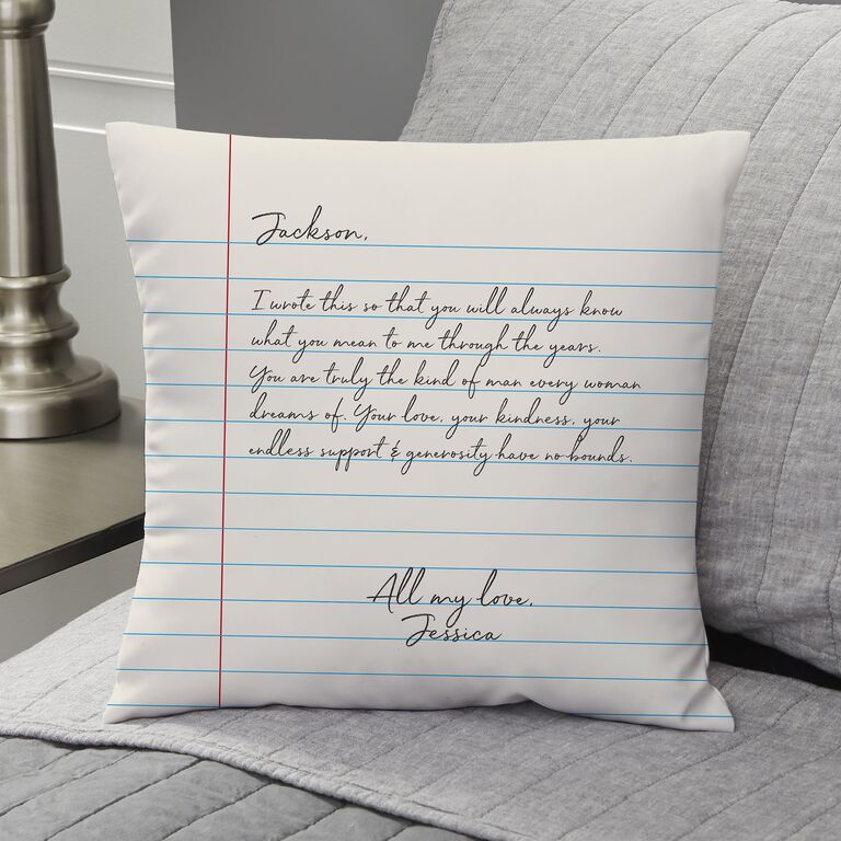 Love letter pillow Valentine's gift for husband