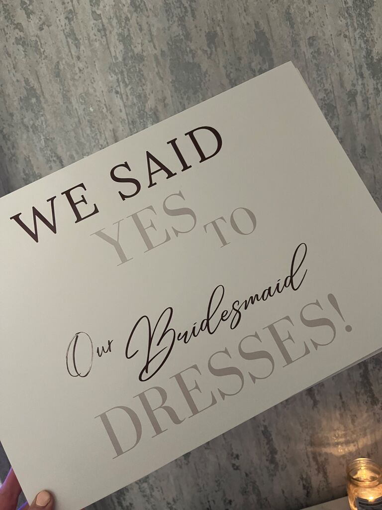 Said yes to the bridesmaid dresses!