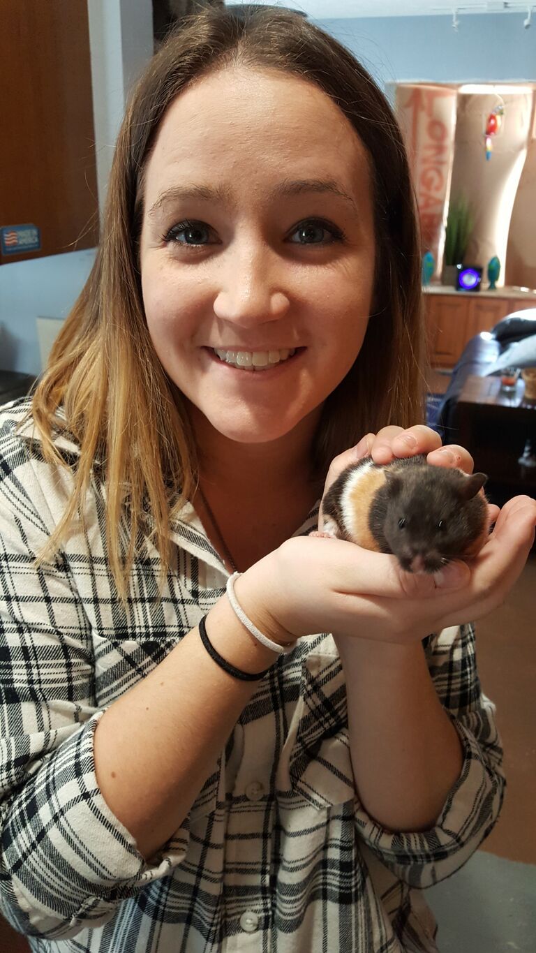 On a whim, Danielle decided to get a pet hamster her last year of college. One evening, she made the trek to the pet store where she was helped by a cute guy named Josh, who told her the hamster she chose was a boy. The hamster, she later learned was in fact a girl. 