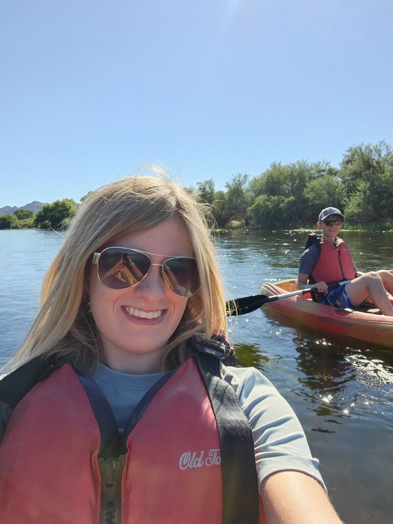 Kayaking on the Salt River for our 1 year anniversary 