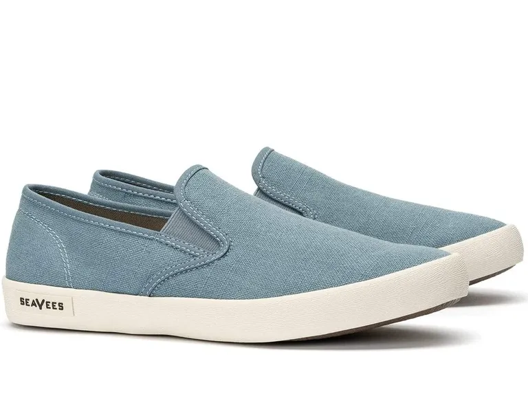 Men's blue slip on beach wedding shoes from SeaVees