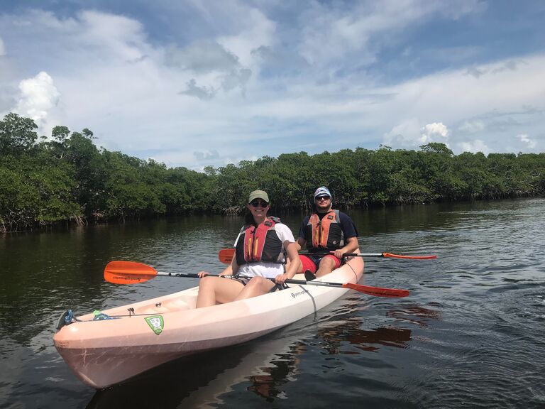 Participating in our favorite activity - Kayaking in Key Largo