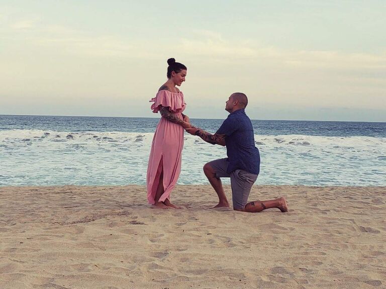 The next year they attended the same resort for their 3 year anniversary, something very special happened -- Joe proposed! Cassie was completely shocked, but of course, said yes!