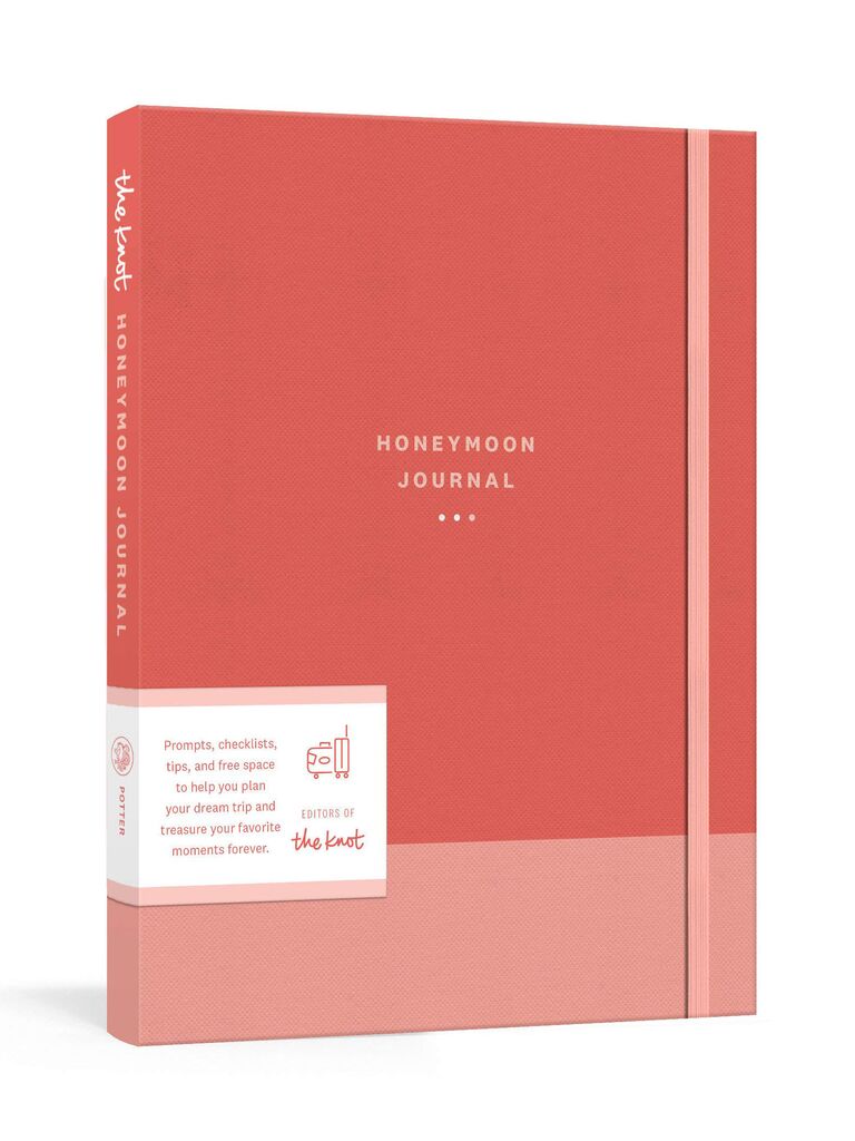 red honeymoon travel journal from the knot