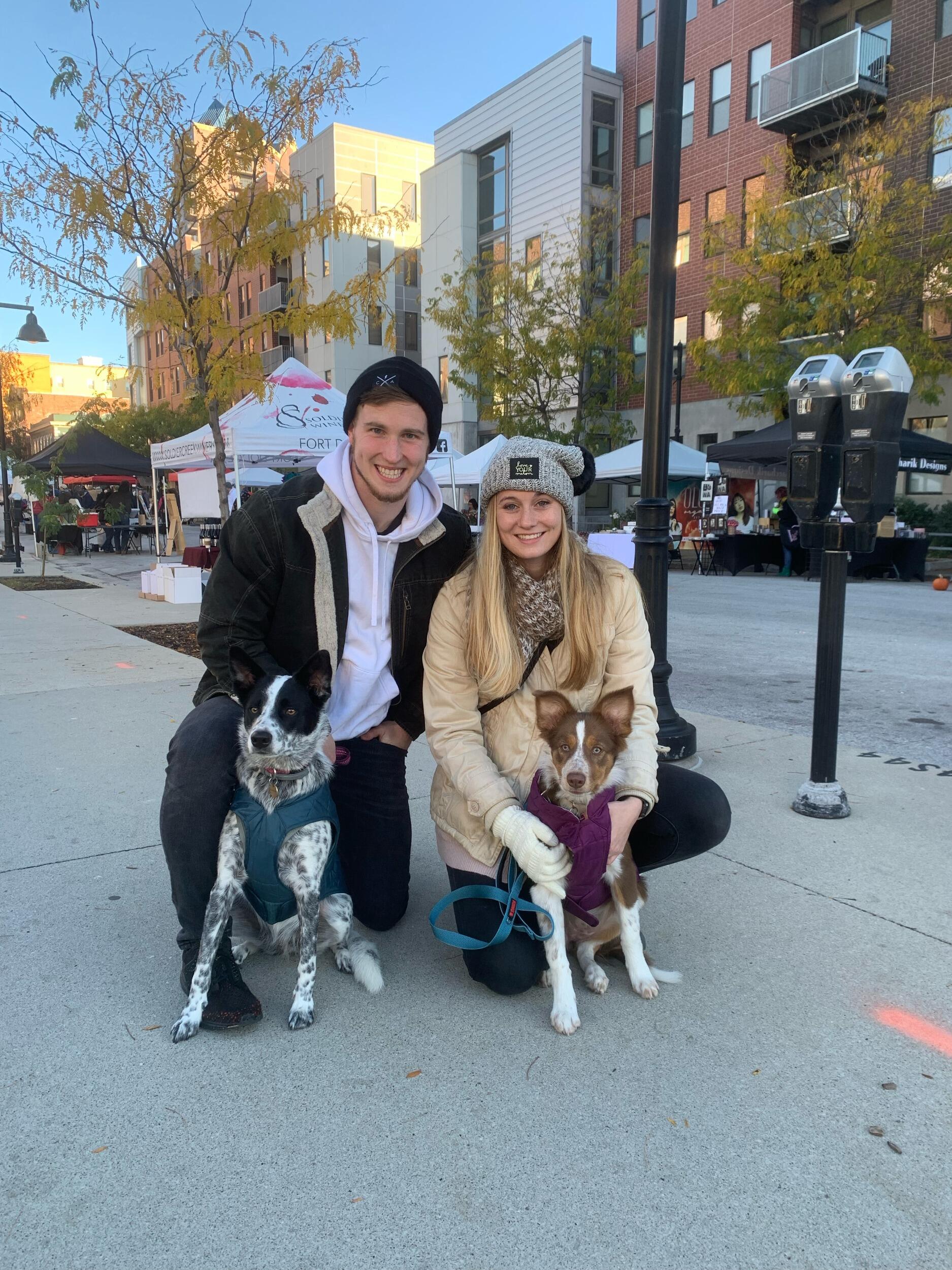We got to enjoy the Des Moines Farmers market this year! The dogs loved tagging along!
