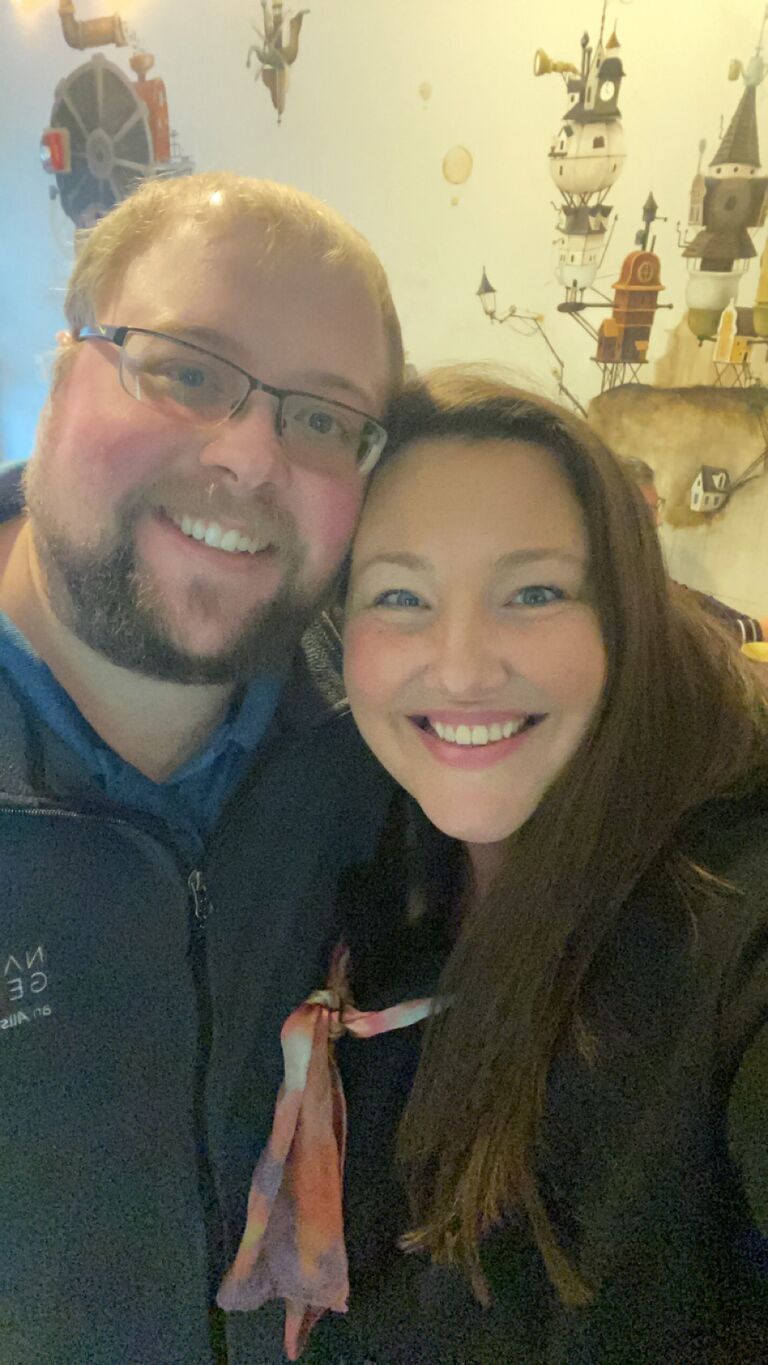 We went for coffee in Lockport after church before a family party.