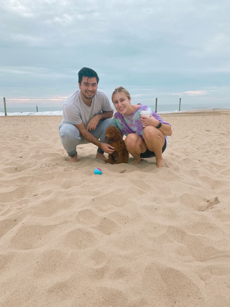 Doodle's first beach day!