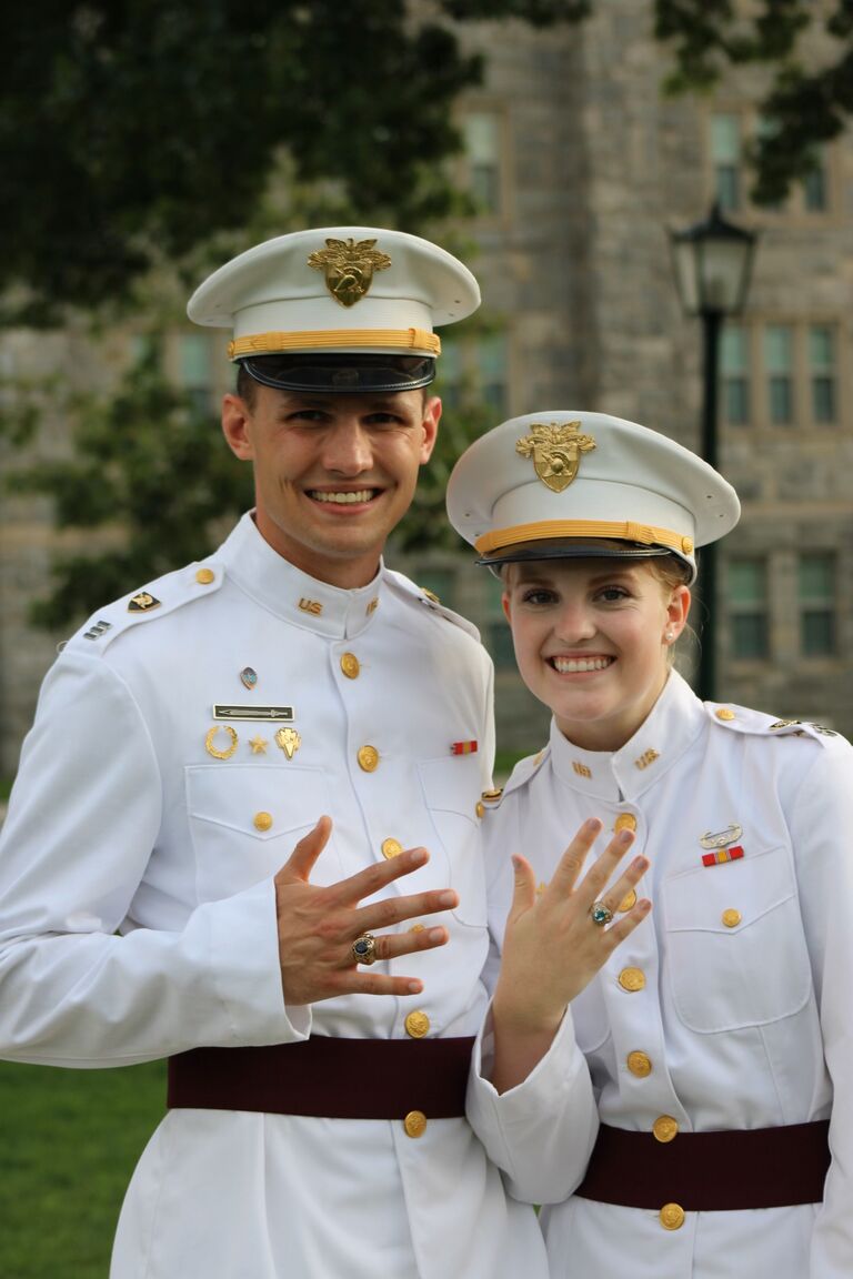 By August, we had finally made it to our senior year ring ceremony! Our families came to celebrate with us.