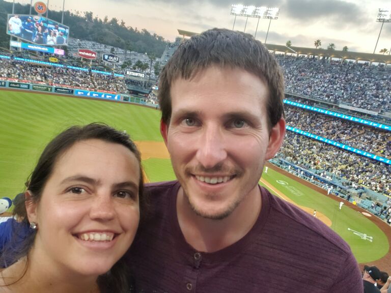 Another adventure on our first trip was a Dodgers game (vs. Giants).
