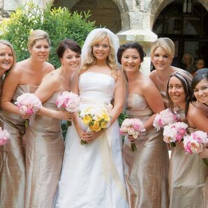 reception look for bridesmaid
