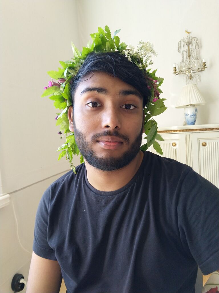 Dhan's first visit to Sweden and first celebration of Midsummer.
