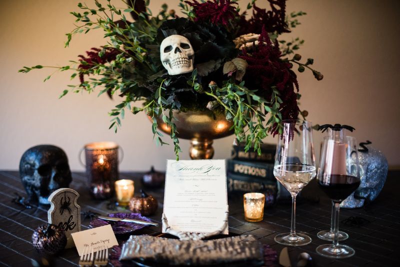 Practical Magic themed party - tablescape