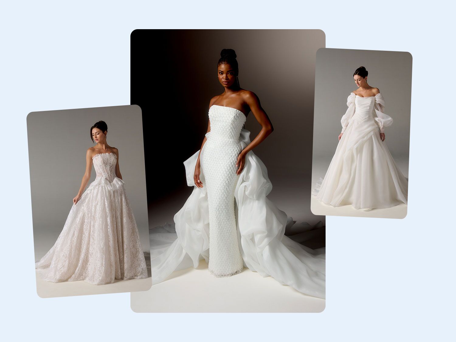 Collage of new Justin Alexander Wedding dresses