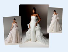 Collage of new Justin Alexander Wedding dresses