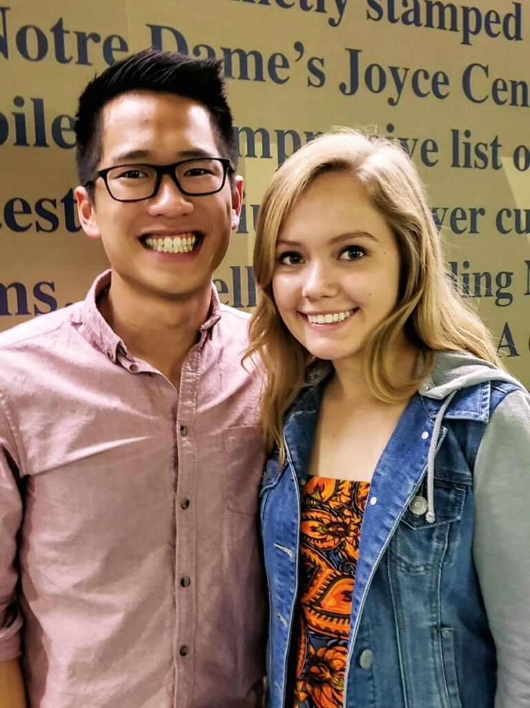 Peter and Hannah finally started dating after two years of knowing each other! It wasn't until one month before Peter's graduation that he worked up the courage to ask Hannah out. This is one of their first dates at the Chainsmokers concert.  
