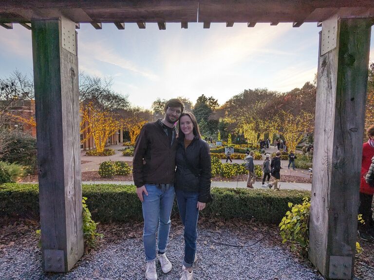 A Thanksgiving in David's hometown, Atlanta, GA. Pictured here exploring the Atlanta Botanical Gardens with the whole family!