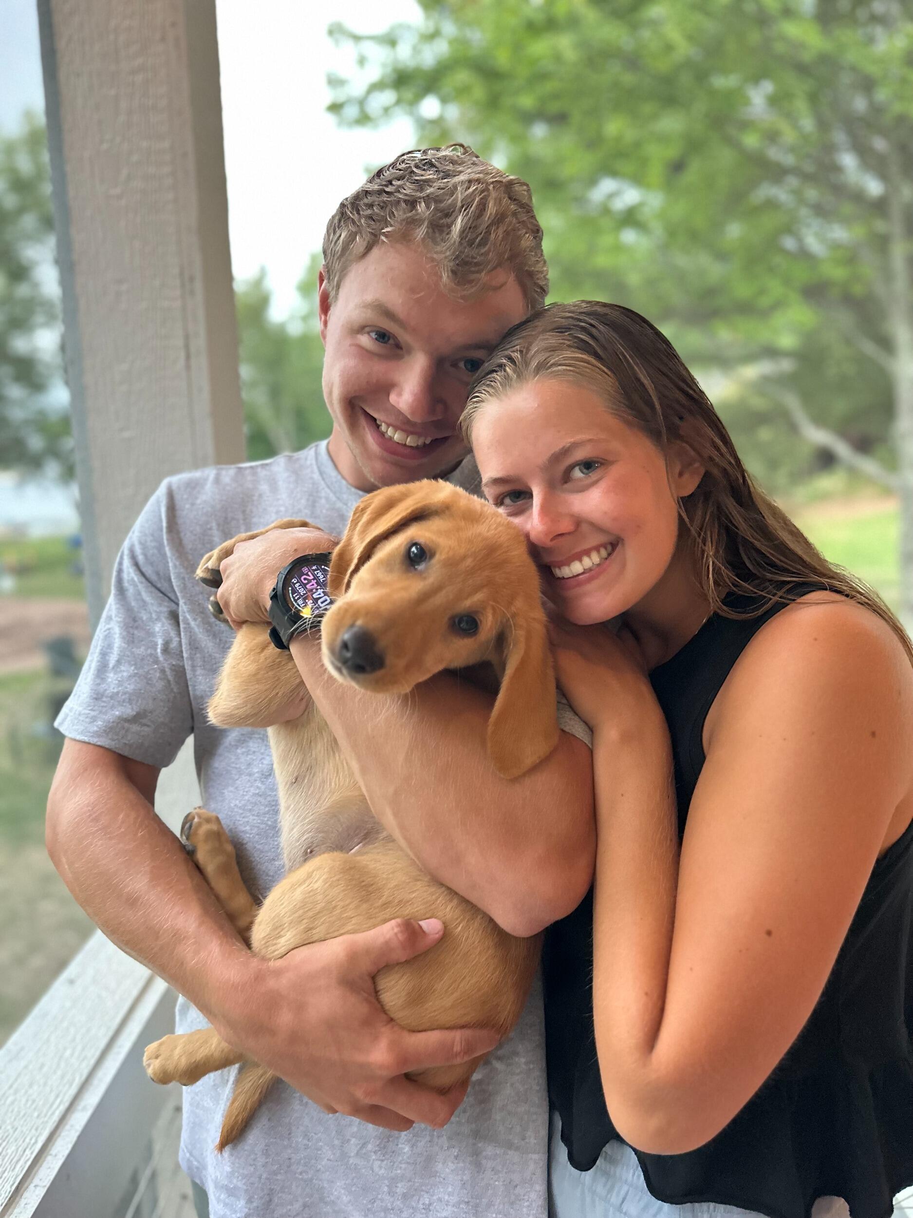 We welcomed Oakley to the family this summer! He is the cutest yellow lab you will ever see. 