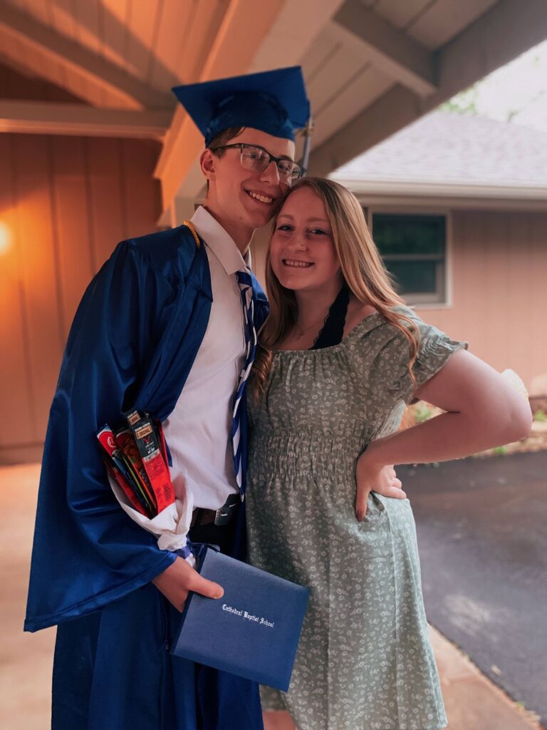 YAYY, we both graduated !! 