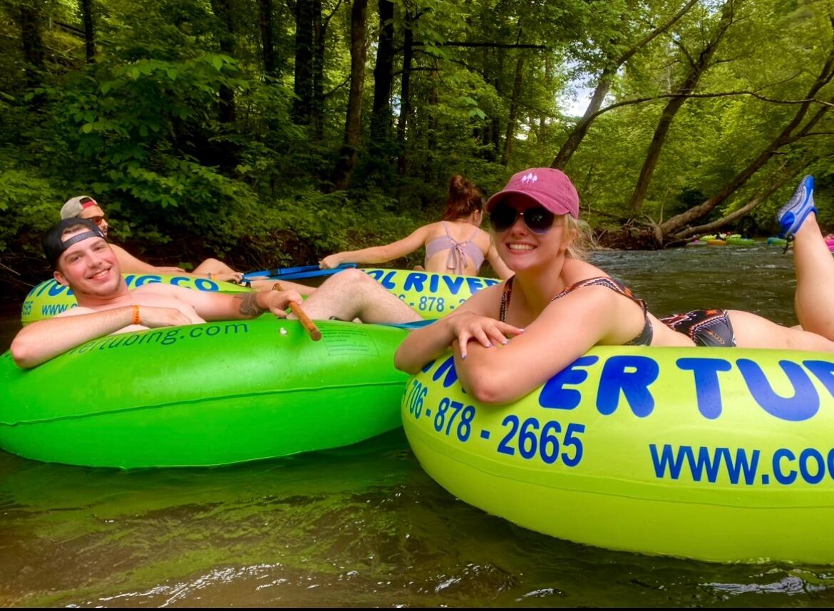 Our 1st trip together! Tubing in Helen!