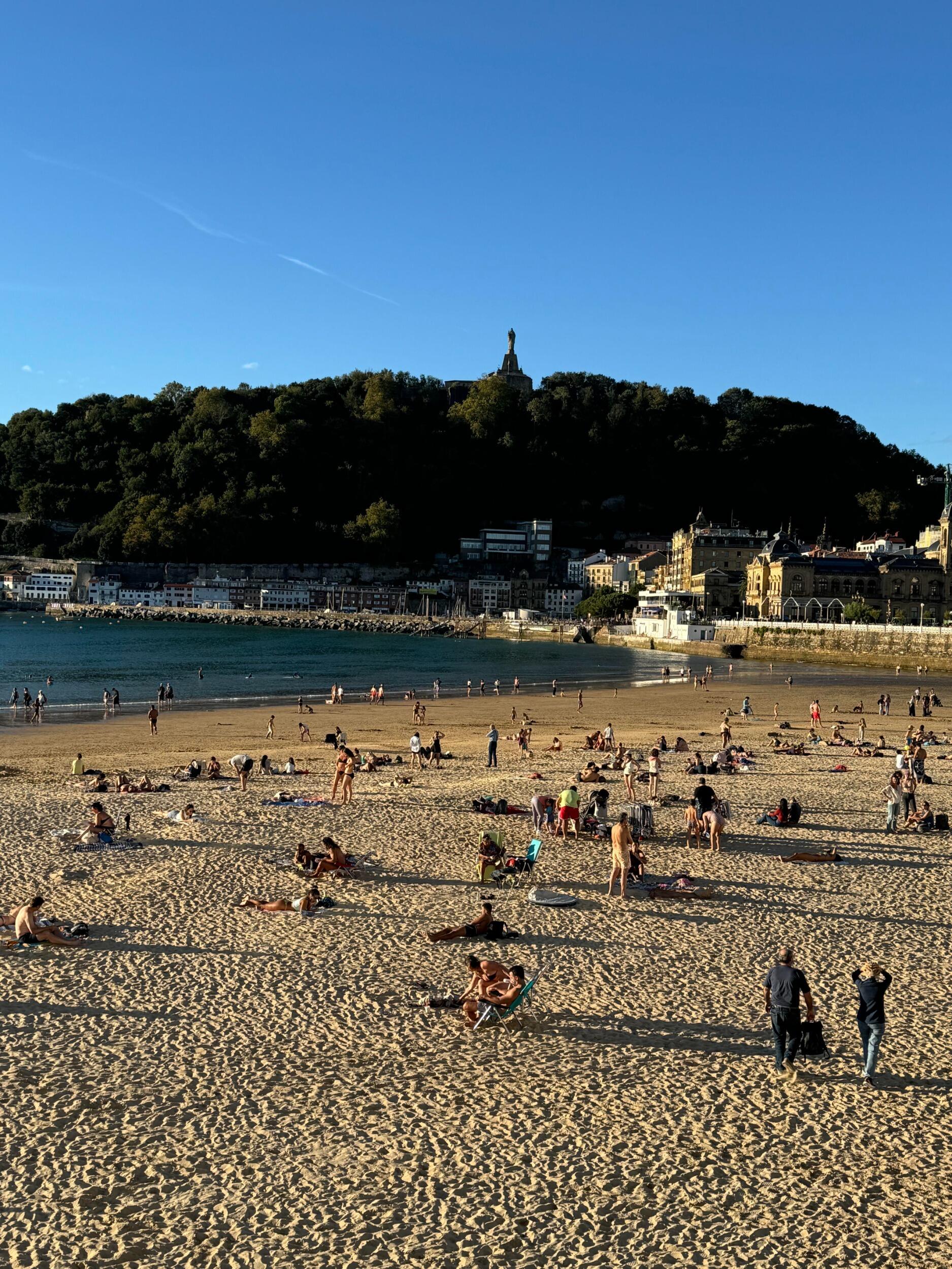 La Concha Beach on a late summers day 