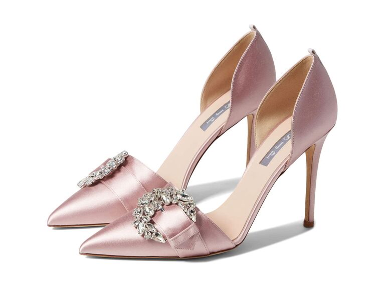 Wedding Shoes, Bridal Shoes, Satin Block Heels, Pointed Toe Blush Pink  Wedding Heels, Satin Pumps, Bridesmaids Shoes SATINA X LOVE -  Canada