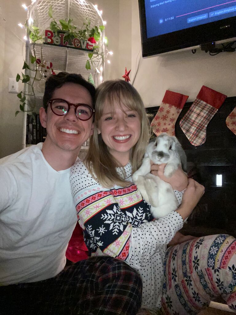 Our first Christmas with Einstein. 