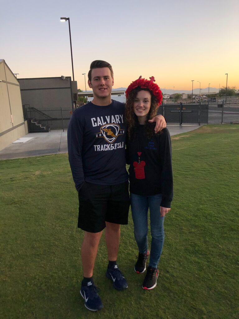 May 24, 2019 was our one year anniversary, but this photo is from senior sunrise the start of senior year.