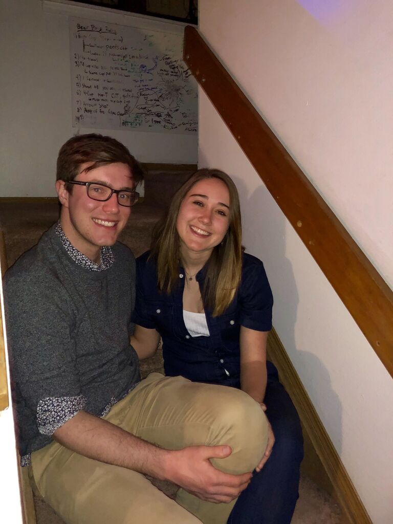 Right after we found out Andy was accepted to medical school. Excited for him to start this journey but nervous about the move to Missouri!