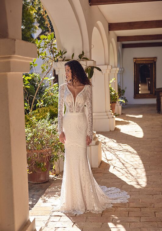 lillian west fit and flare wedding dress Lillian West 66236 Wedding Dress Sample main image 0