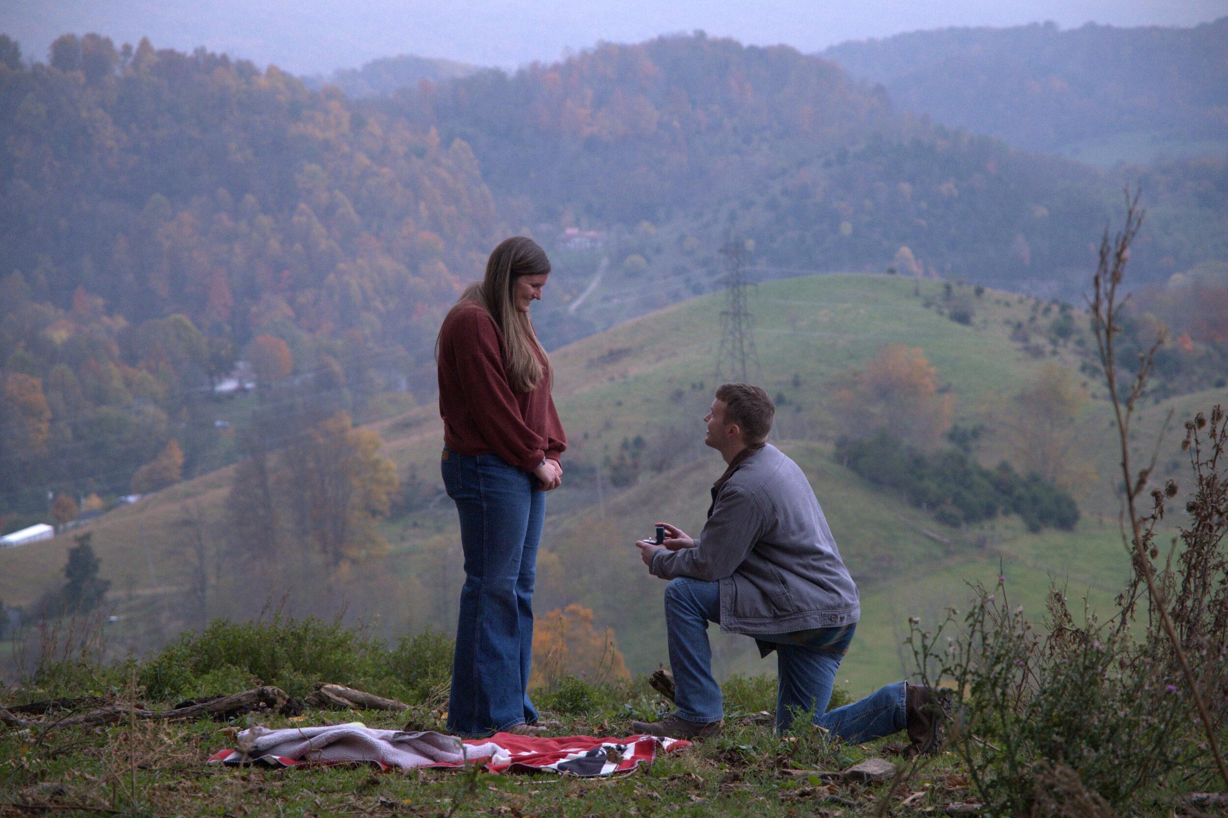 The day Luke asked me to marry him on my family's farm. 