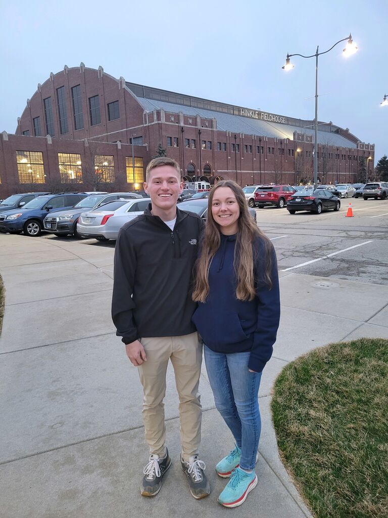 We went on our first "trip" together to Indiana to watch a college basketball game!