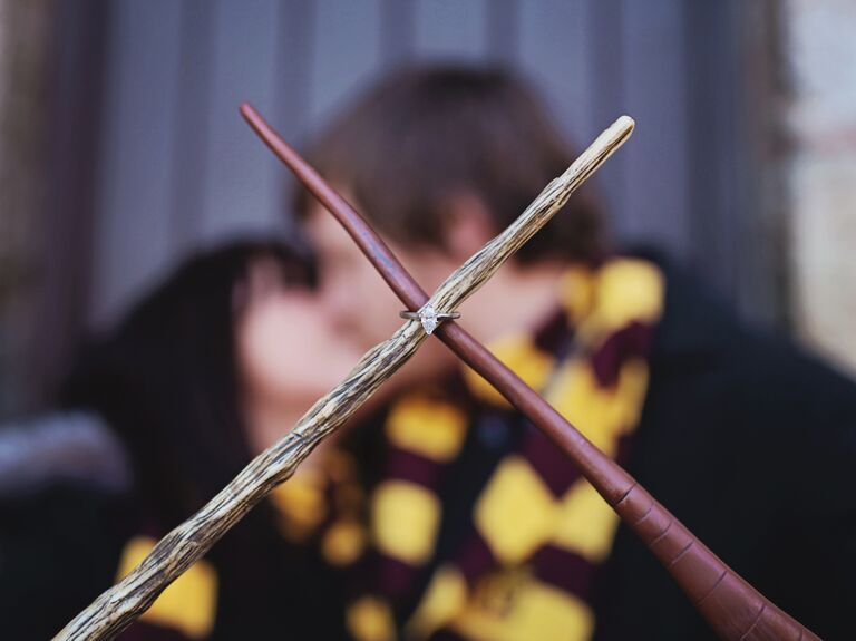 Harry Potter Wands Engagement Photo 