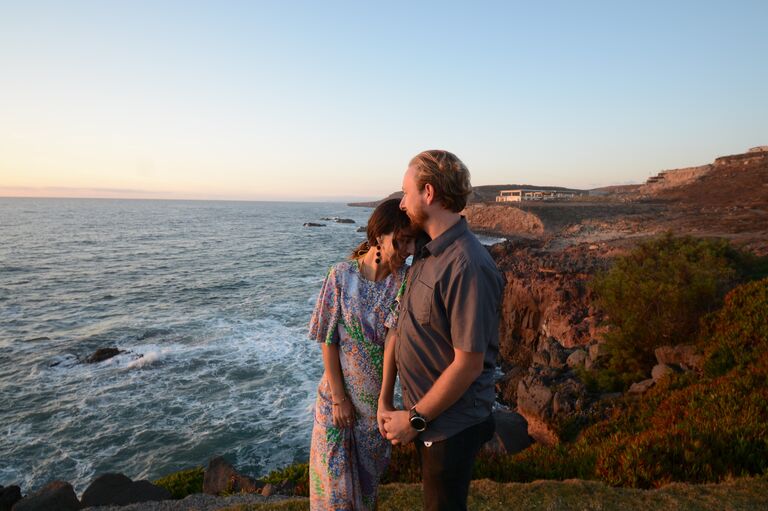 Right behind us is a beautiful cave where Thomas carved our initials into a rock, with a hammer and a rusty nail, in the year 2018.