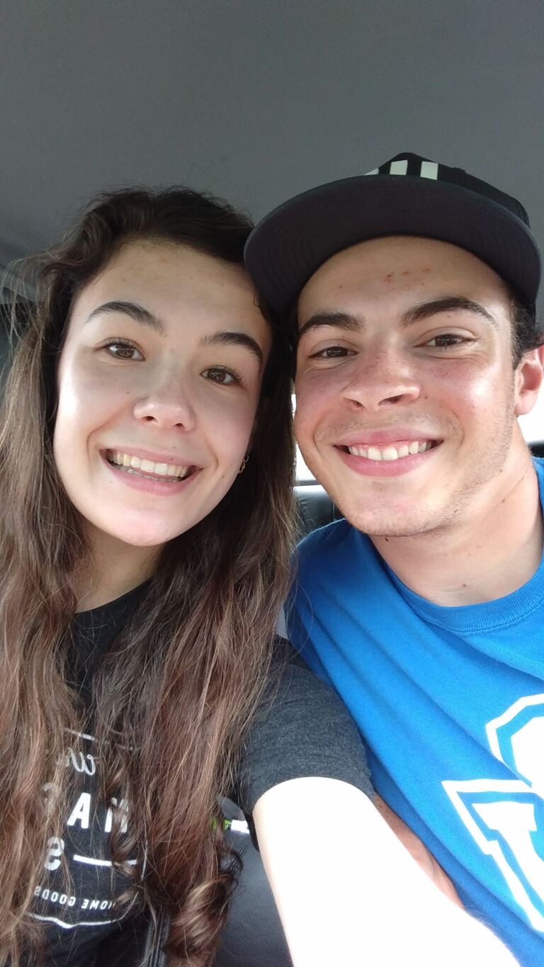 The first of many dates over our first summer of dating. He took me to the driving range... one of us was really good and the other, not so much. I'll let you guess which one was which.