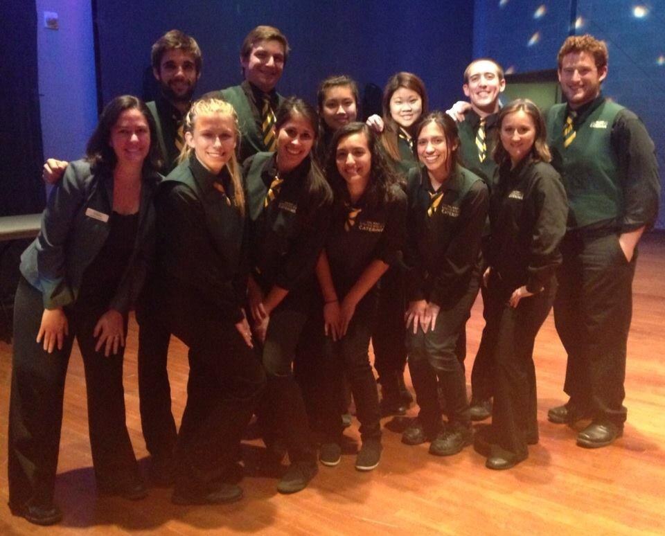 Conner and Nicole meet as coworkers at Cal Poly University Catering.
