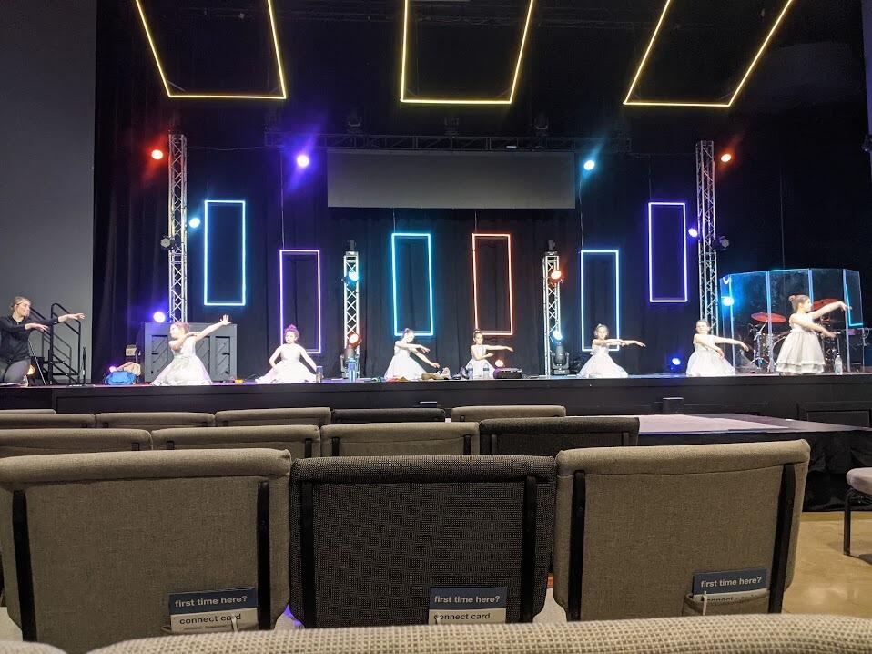 An important part of our dating was spending time with kids and bringing everyone together.  This was at Makayla's dance recital practice, and Laura's kids came to watch the show.