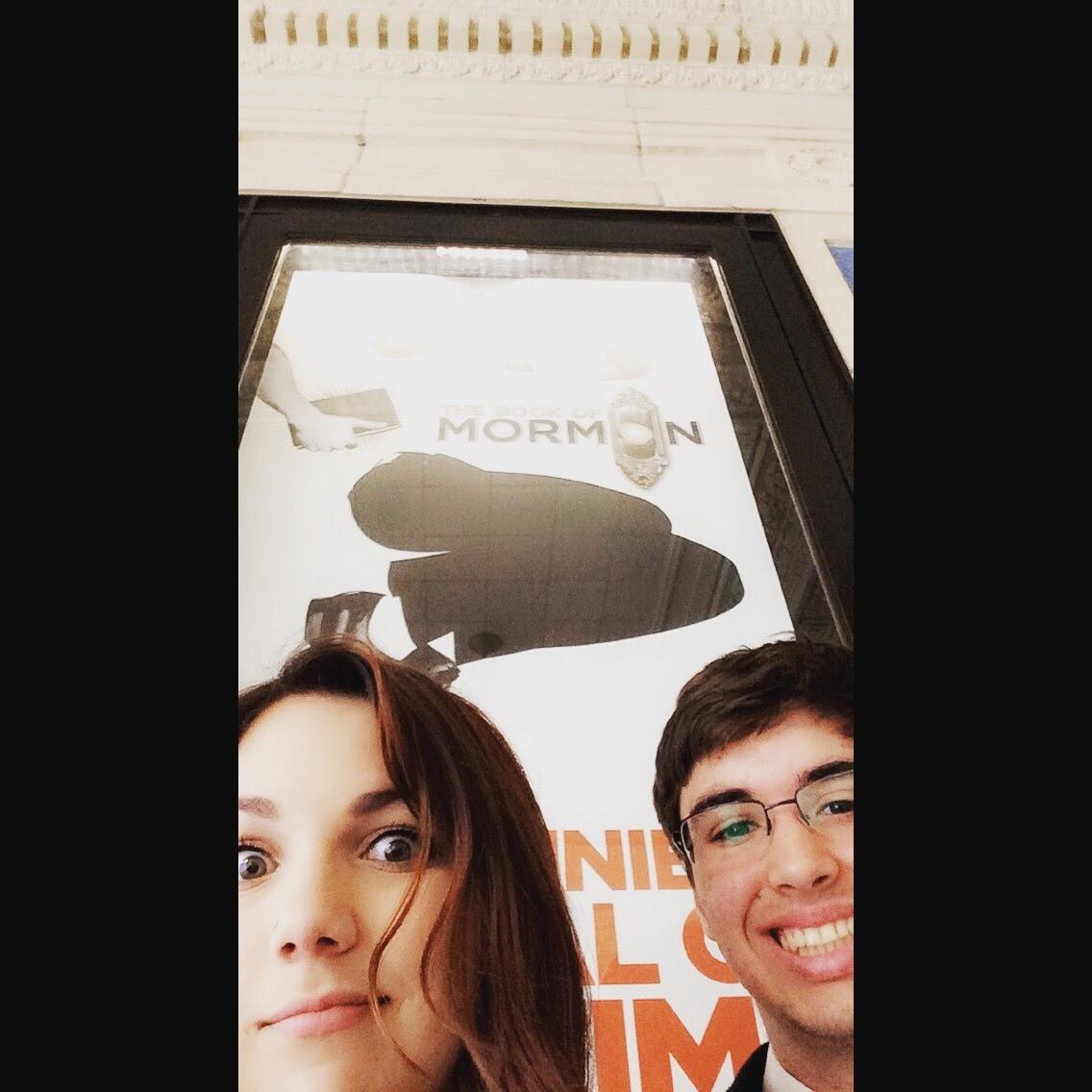 Went to see the book of Mormon together. 10/10