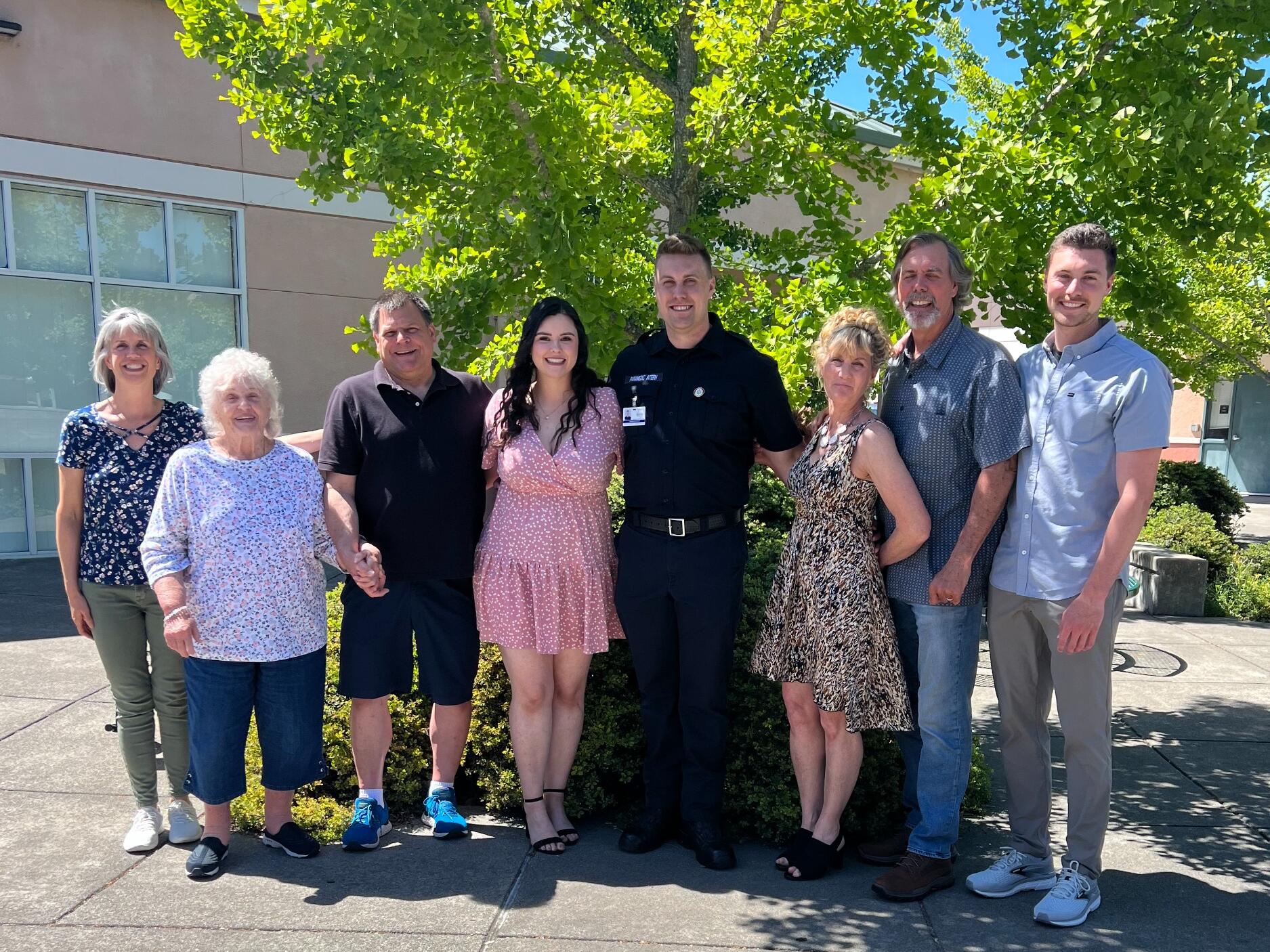 Hunter graduates from the Santa Rosa Junior College Paramedic Program.