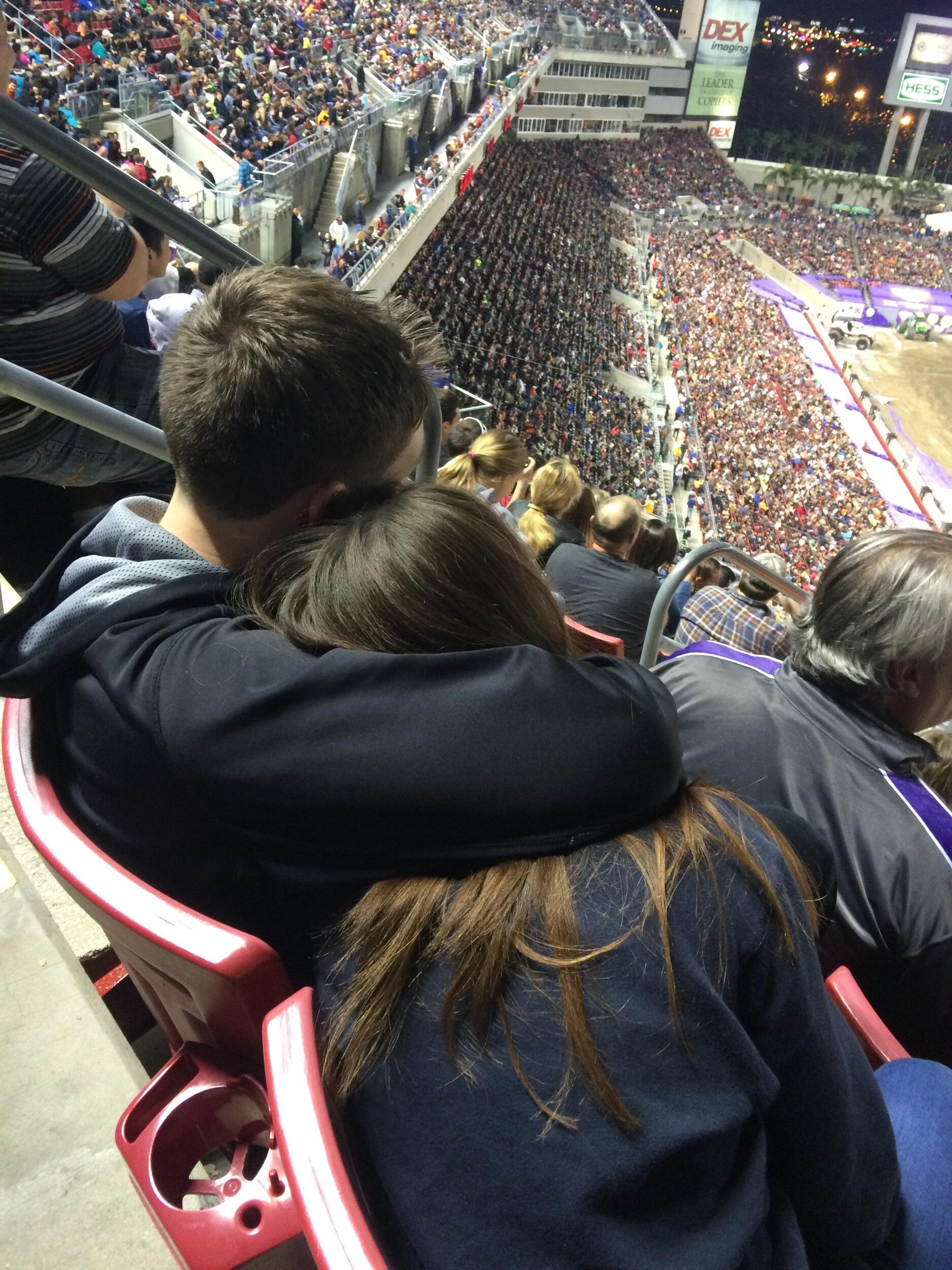 Our first date! Monster Jam for Trinity's 15th birthday.