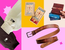 Product photos of valentine gifts for boyfriend, matches, game, hoodies, belt